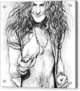 163x186 Led Zeppelin Art Drawing Sketch Portrait Canvas Print Canvas Art - Led Zeppelin Sketch