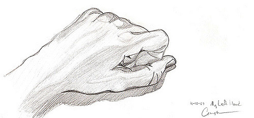 500x232 Left Hand Sketch Graphite Beau Wingfield - Left Hand Sketch