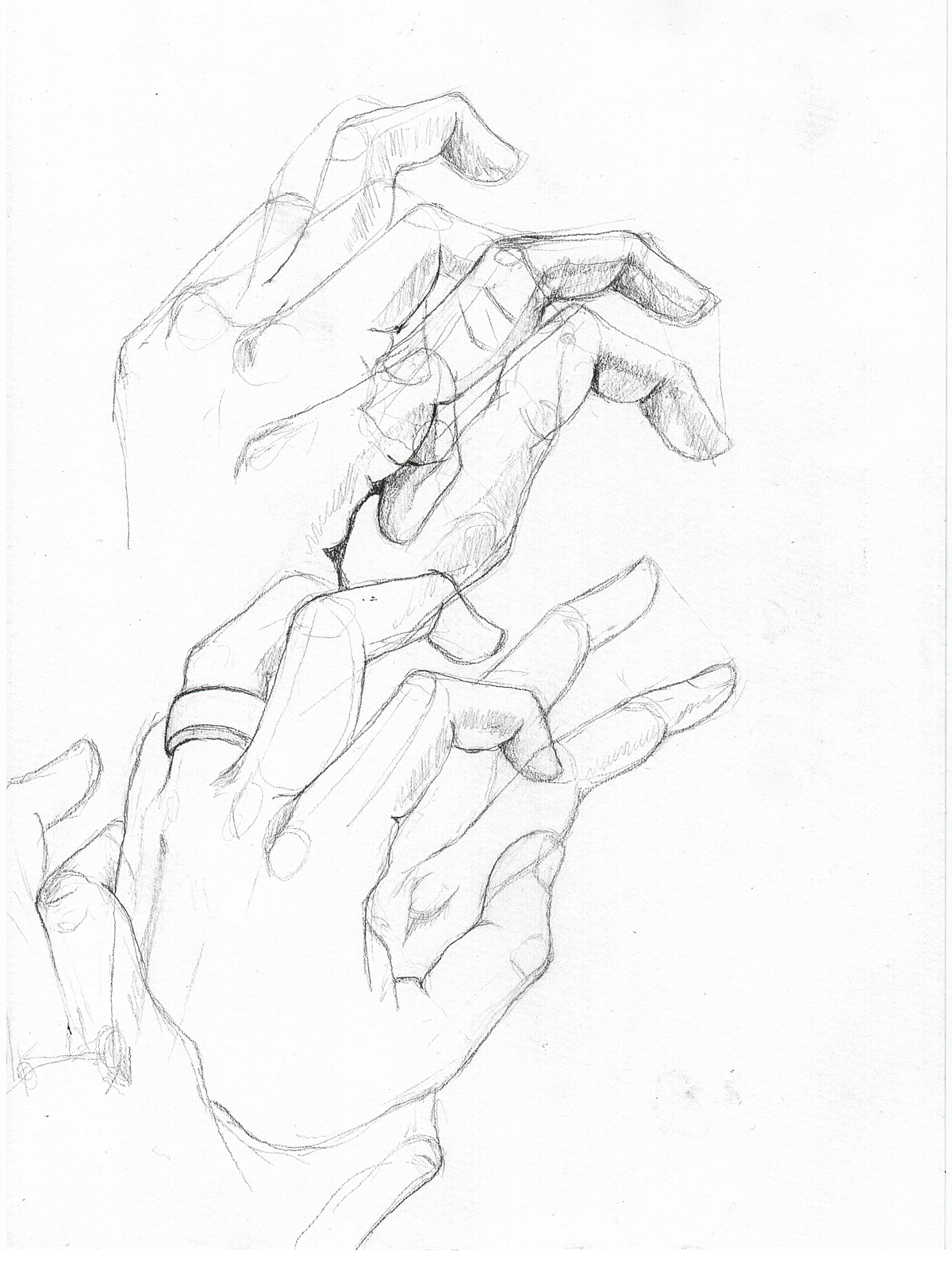 1200x1592 Left Hand Sketches With Pencil Drawing - Left Hand Sketch