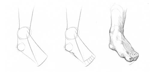 500x242 How To Sketch And Draw Feet - Leg Sketch