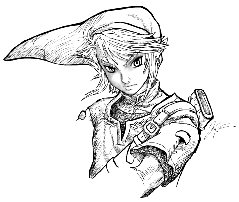 Legend Of Zelda Link Sketch at PaintingValley.com | Explore collection ...