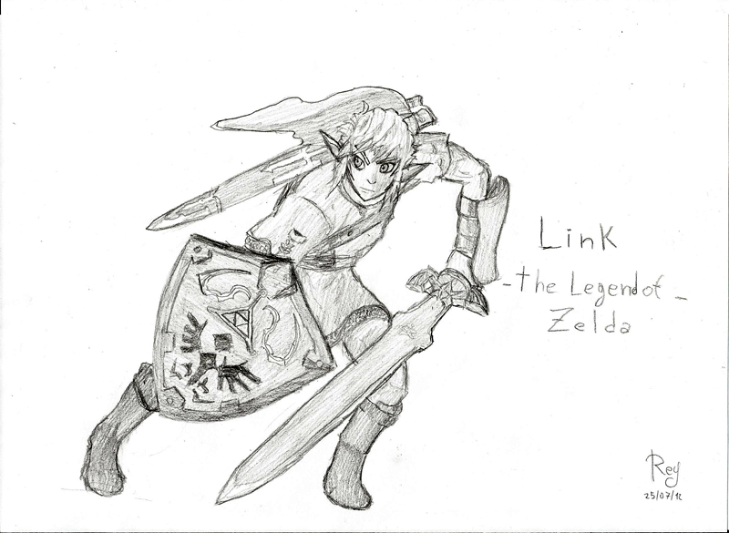 800x585 Link - Legend Of Zelda Link Sketch