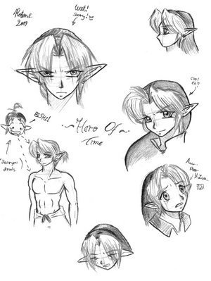 300x399 The Legend Of Zelda Images Sketches Of Link Wallpaper And - Legend Of Zelda Link Sketch