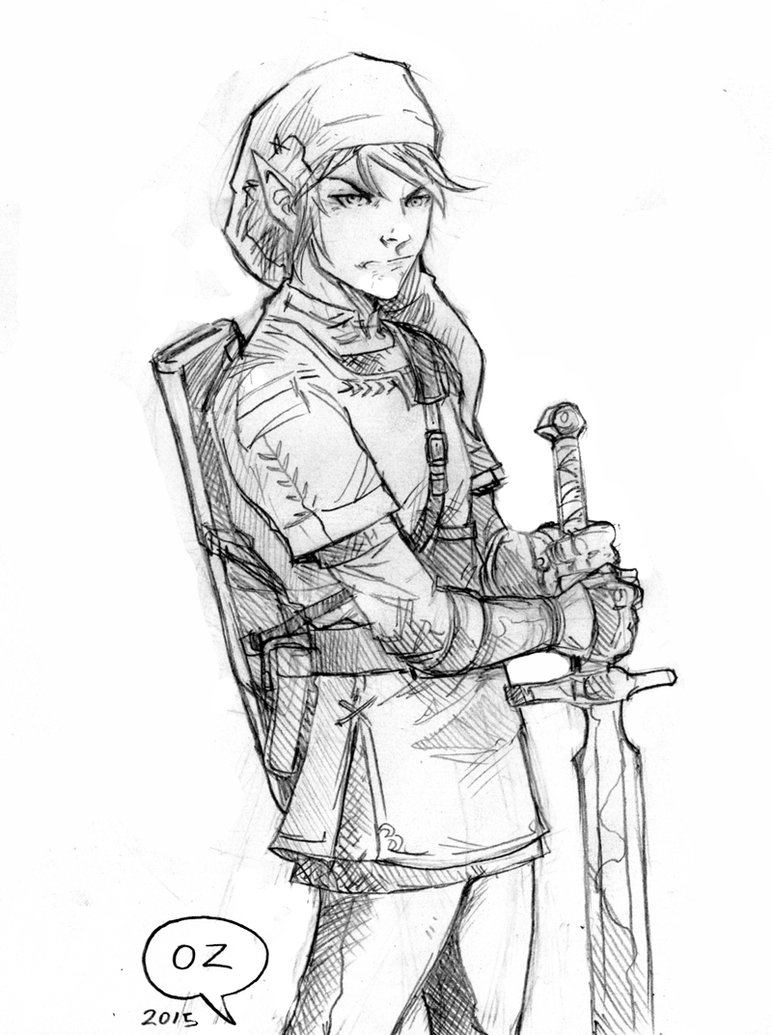 Legend Of Zelda Link Sketch at PaintingValley.com | Explore collection ...