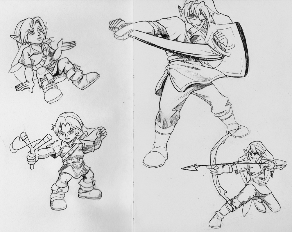 1005x800 Sketches And Figure Drawings - Legend Of Zelda Sketches