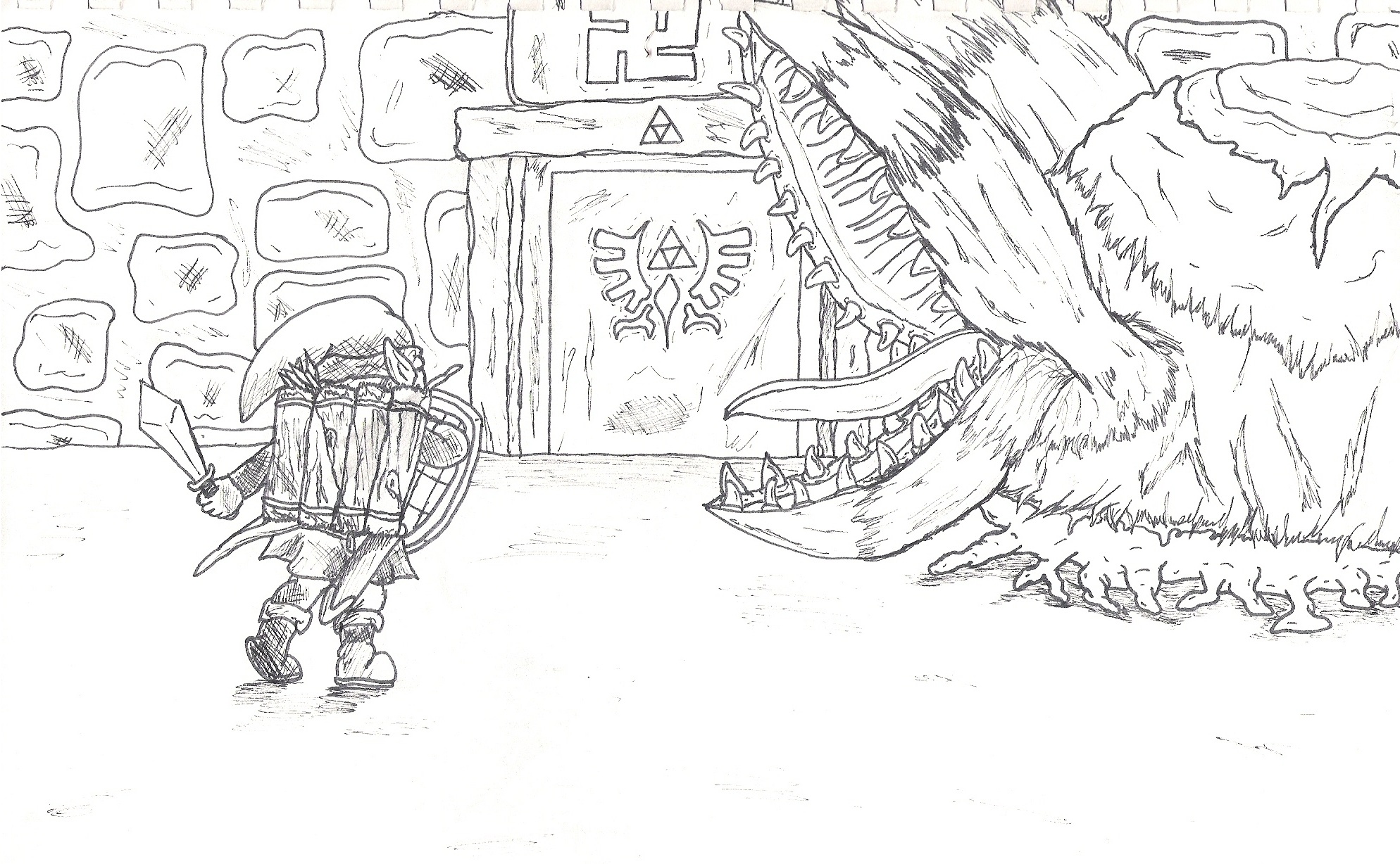 1988x1228 The Legend Of Zelda Sketches Manhandla Darkeyedbeast - Legend Of Zelda Sketches