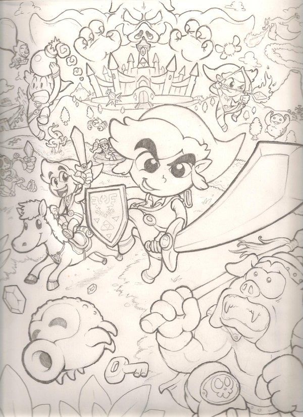 600x825 The Legend Of Zelda Sketch By Mattdog1000000 The - Legend Of Zelda Sketches