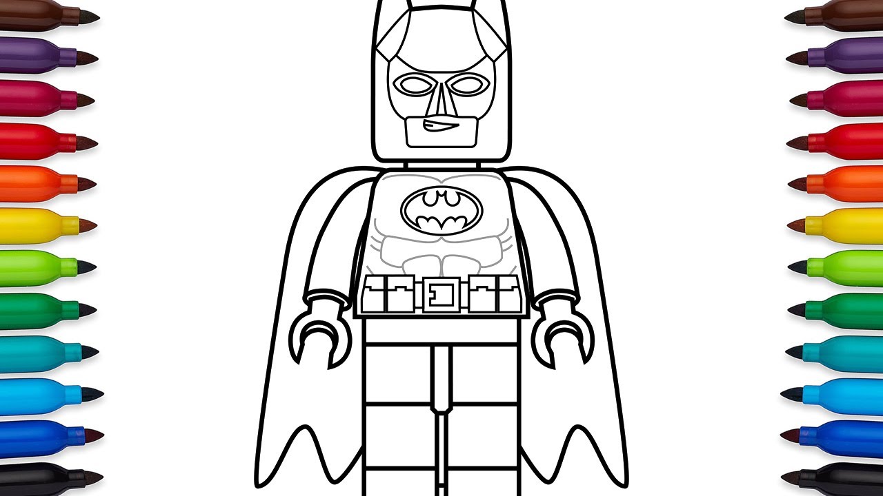 1280x720 How To Draw Lego Batman - Lego Batman Sketch
