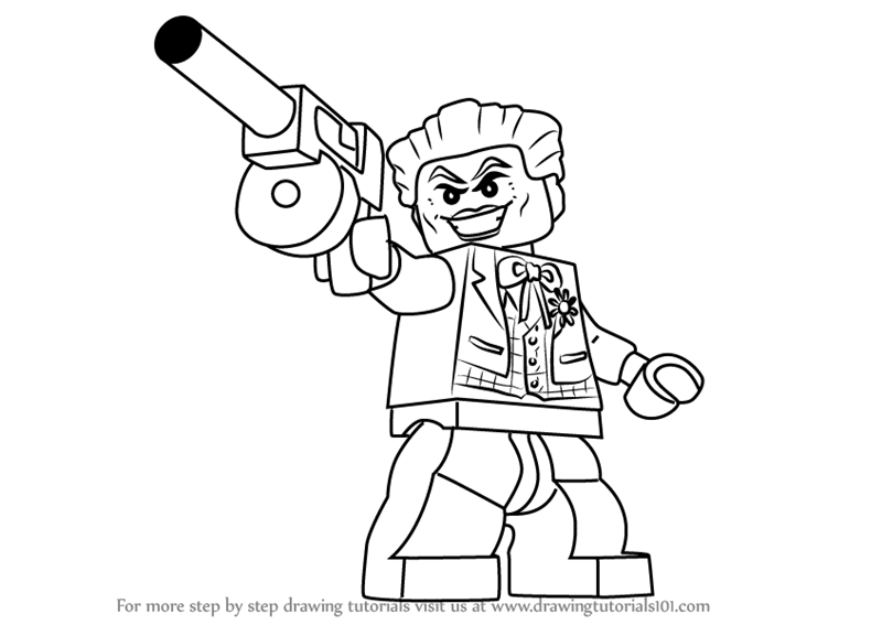 800x567 Learn How To Draw The Joker From The Lego Batman Movie (The Lego - Lego Batman Sketch