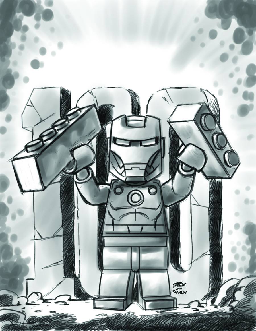 900x1164 Iron Man - Lego Sketch