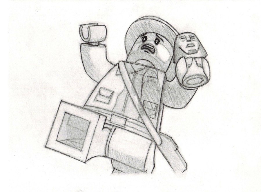 lego figure sketch