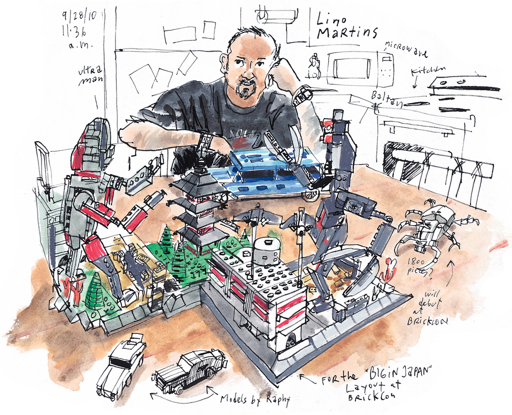 1024x829 Brickcon Turns Seattle Into Lego City The Seattle Sketcher - Lego Sketch