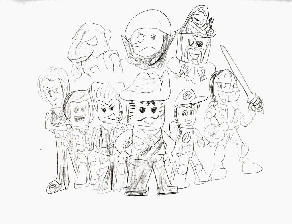 1020x784 Sketch Of Lego Characters By Sonicclone - Lego Sketch
