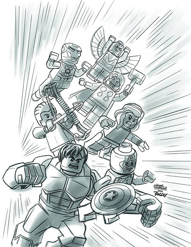 387x500 The Brick Fan - Lego Sketch