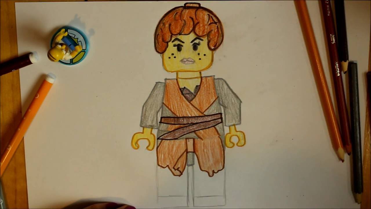 1280x720 Lego Star Wars Rey Kolorowanka Lego Star Wars Rey Coloring Pages - Lego Star Wars Sketch
