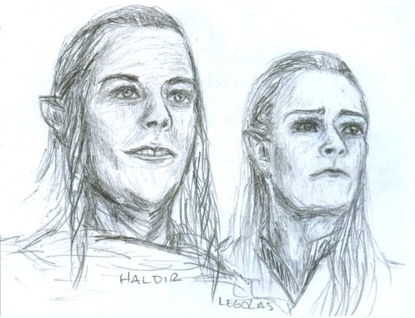 824x633 Haldir And Legolas Sketch By Xsamixsalsax - Legolas Sketch