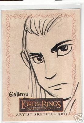 276x400 Lotr Masterpieces 2 .... Legolas Sketch Zach Giallongo - Legolas Sketch