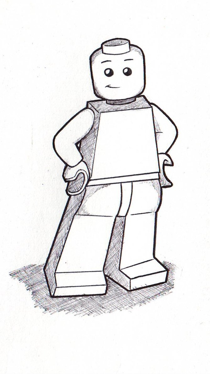 669x1193 Lego Man (Lineart Practice) By Tripod2005 - Legoman Sketches