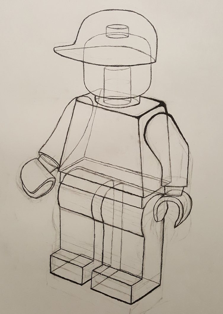 753x1061 Technical Lego Man By Trusnam - Legoman Sketches