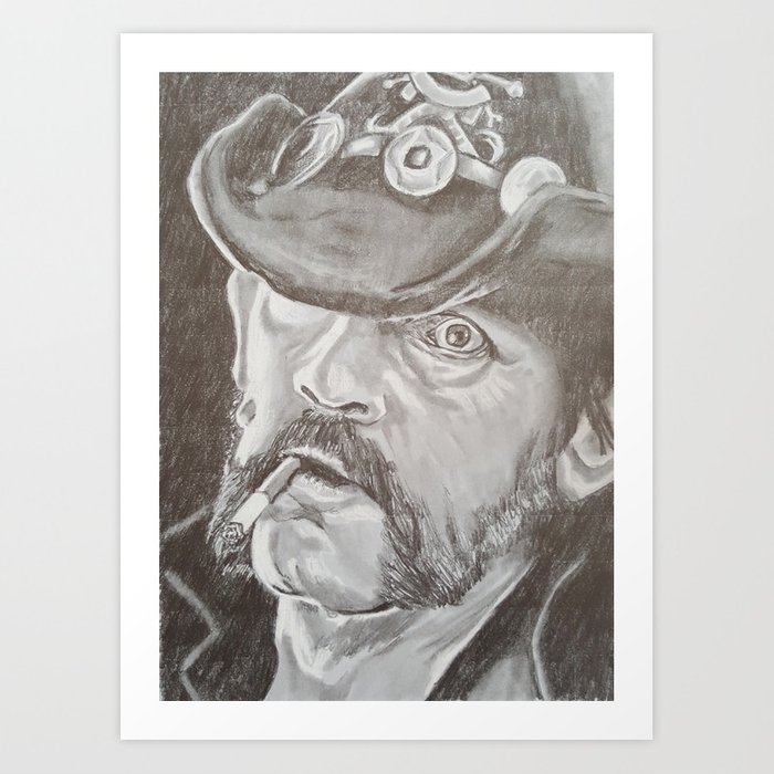 700x700 Lemmy Kilmister Art Print By Valgportrait Society6 - Lemmy Sketch