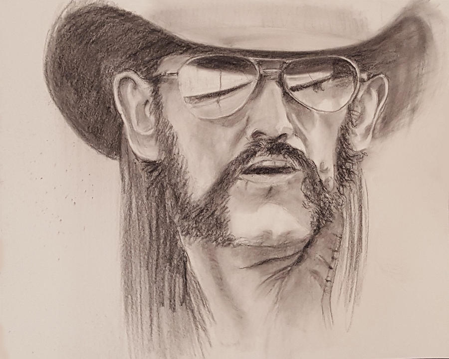 900x720 Rip Lemmy Kilmister Drawing By John Leon - Lemmy Sketch