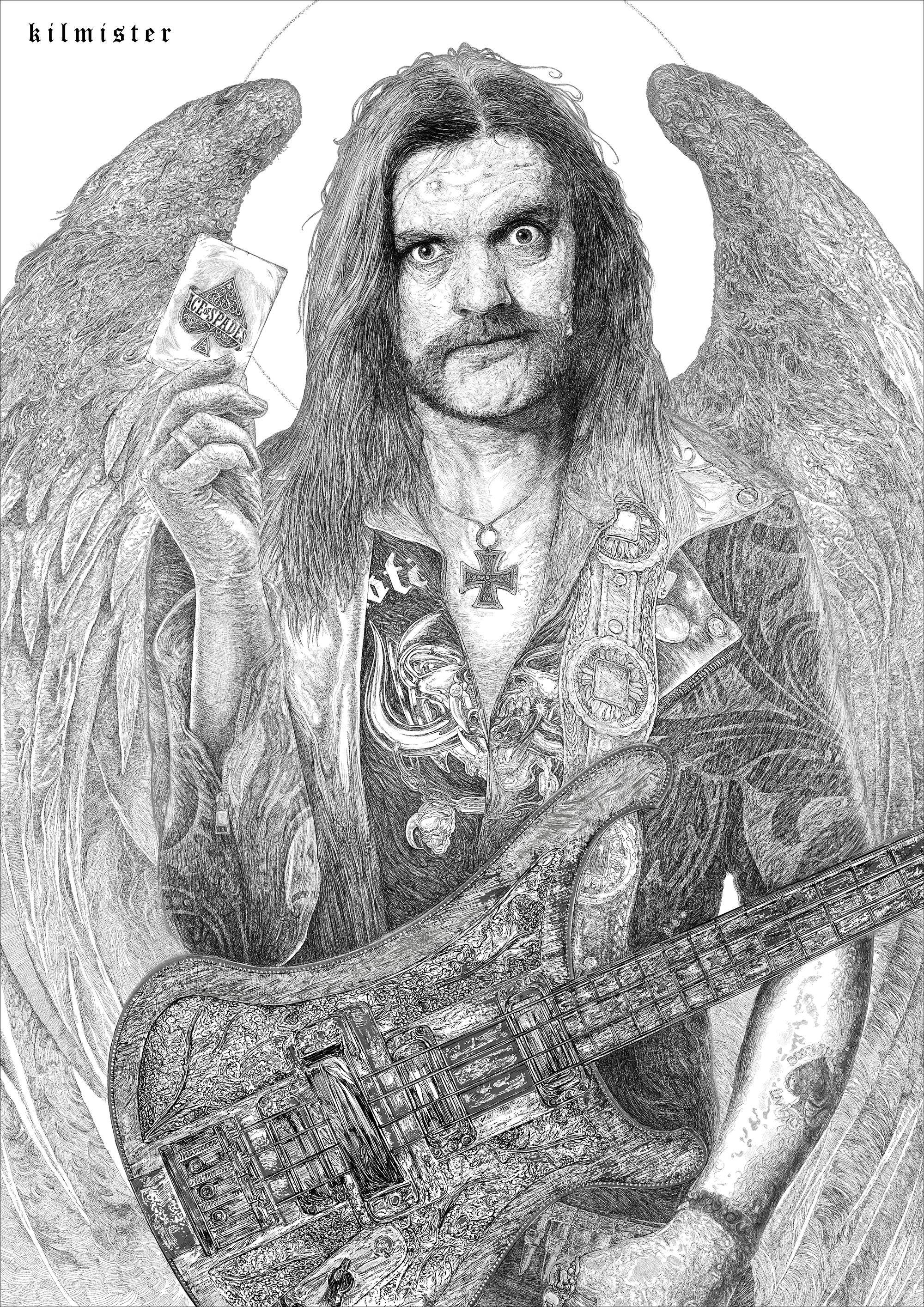 2000x2829 The Only Card I Need - Lemmy Sketch