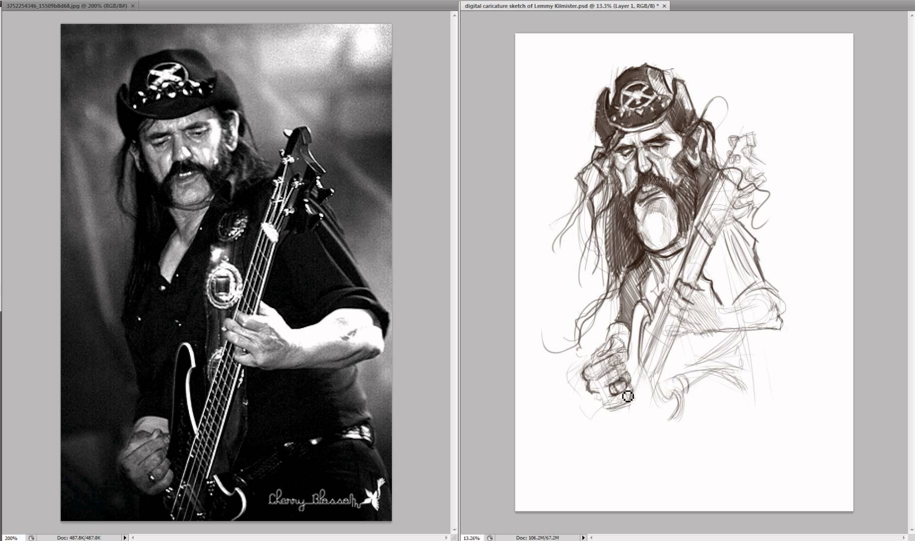1826x1080 Digital Caricature Sketch Of Lemmy Kilmister - Lemmy Sketch