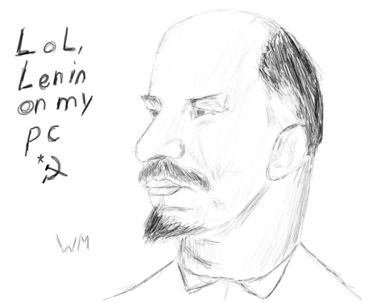 736x594 Lenin Sketch By Waxx - Lenin Sketch