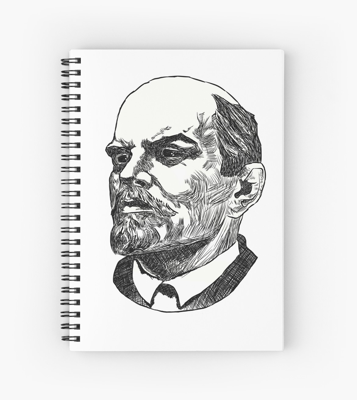 1171x1313 Vladimir Lenin Sketch Spiral Notebooks By Polosophy Redbubble - Lenin Sketch