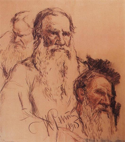 529x600 Sketches Of Leo Tolstoy, 1891 - Leo Sketch