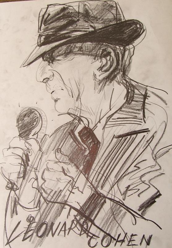 556x800 Leonard Cohen Drawing By Eremic Boris - Leonard Cohen Sketches
