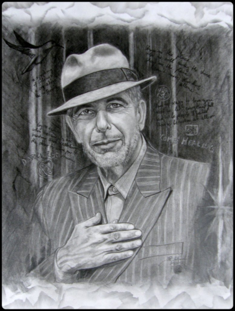 777x1028 Leonard Cohen Ii... By Floriaiglenoir - Leonard Cohen Sketches