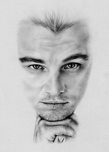 215x300 Leonardo Dicaprio Drawing By Kirsty Turner - Leonardo Dicaprio Sketch
