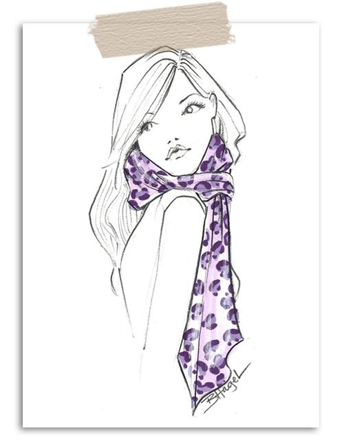 500x646 Brooke Hagel Illustrator Leopard Print Sketch Fashion101 - Leopard Print Sketch
