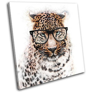 300x300 Hipster Leopard Sketch Abstract Animals Single Canvas Wall Art - Leopard Sketch
