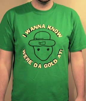288x340 Leprechaun Mobile Alabama St. Saint Patrick Gold T Shirt Word - Leprechaun Amateur Sketch