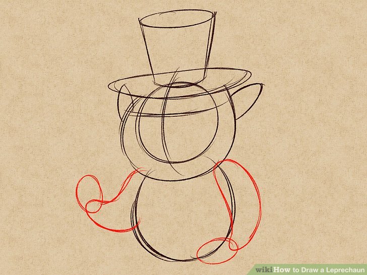 728x546 How To Draw A Leprechaun (With Pictures) - Leprechaun Sketch