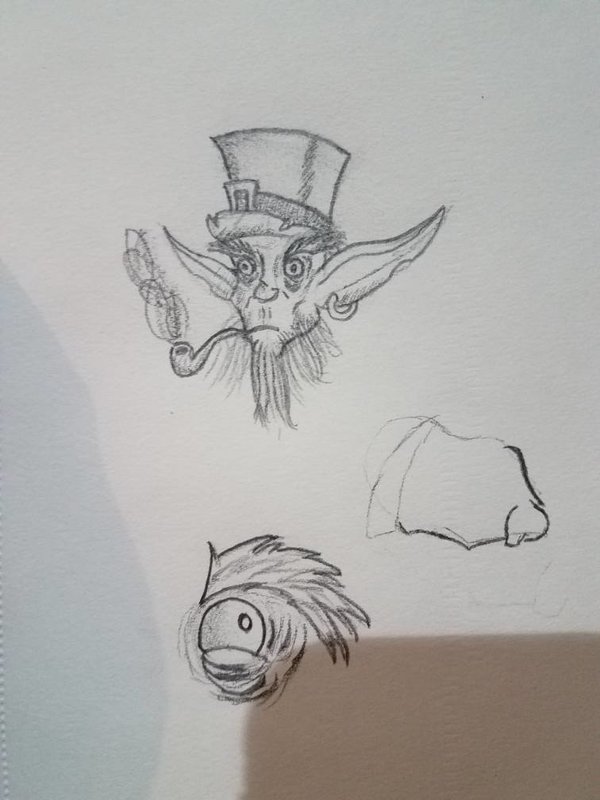 600x800 Leprechaun Sketch By Odie Man - Leprechaun Sketch