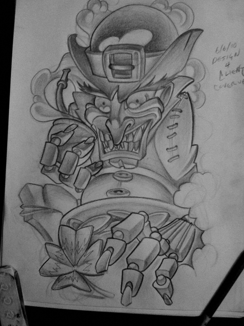 500x667 Leprechaun Coverup By Michaelbrito - Leprechaun Sketch Artist