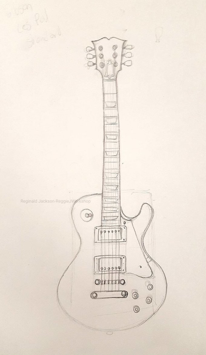 681x1174 Gibson Les Paul Standard By Reggiejworkshop - Les Paul Sketch