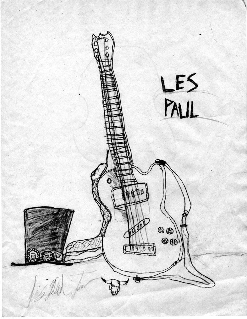 786x1017 Les Paul By Sweettoothdemonic - Les Paul Sketch