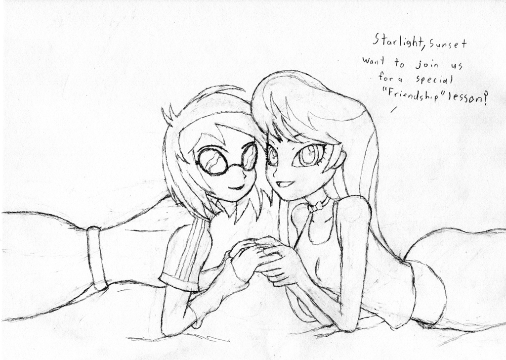 1024x728 Friendship Lesson Sketch By Phantalus - Lesson Sketch