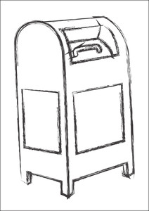 212x300 Sketch Of Letterbox Royalty Free Stock Image - Letter Box Sketch