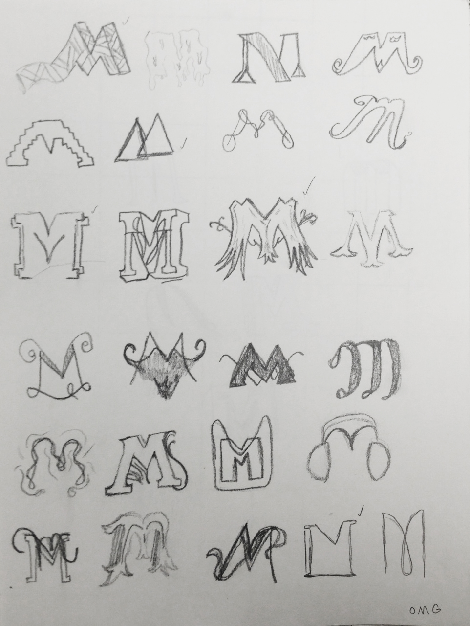 962x1280 Type Think Different - Letter M Sketch