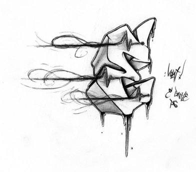 392x344 Arsaroceu Volatticus Sketch Graffiti Letters S On Paper - Letter S Sketch