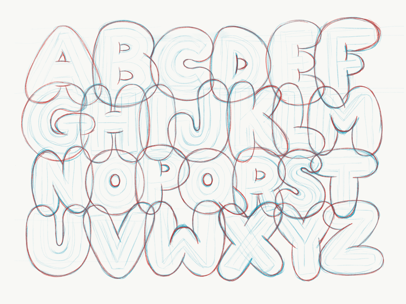 800x600 Bubble Letters Sketch By Sarah Kuehnle - Letter S Sketch