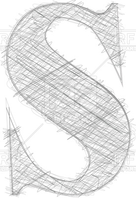 276x400 Letter S Sketch Font Vector Image Vector Artwork Of Fonts Amp Type - Letter Sketch