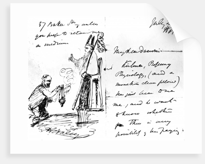 850x681 A Letter From Thomas Henry Huxley To Charles Darwin, With A Sketch - Letter Sketch