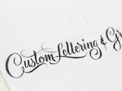 400x300 Custom Lettering - Lettering Sketch