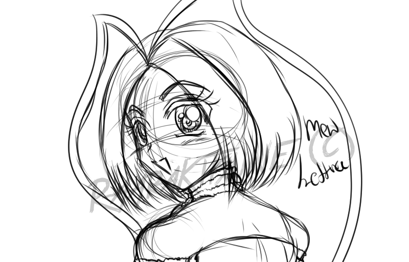 800x512 Mew Lettuce From Tmm (Sketch) By Raarakitsune - Lettuce Sketch